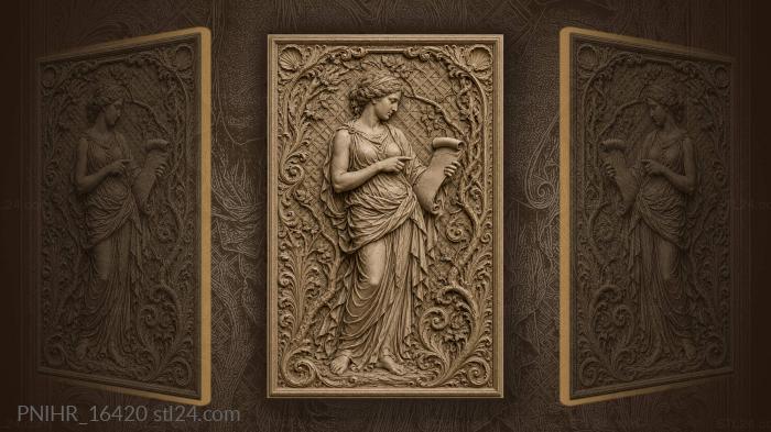Pointing finger while holding a scroll 3d STL model