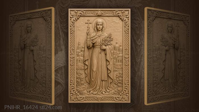 Raised cross above a city of domes 3d STL model