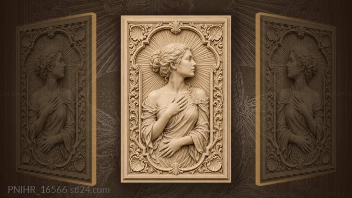 Rays spreading behind a profiled head 3d STL model