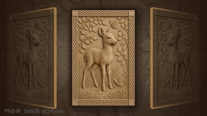 Gentle deer in sunlit meadow 3d STL model