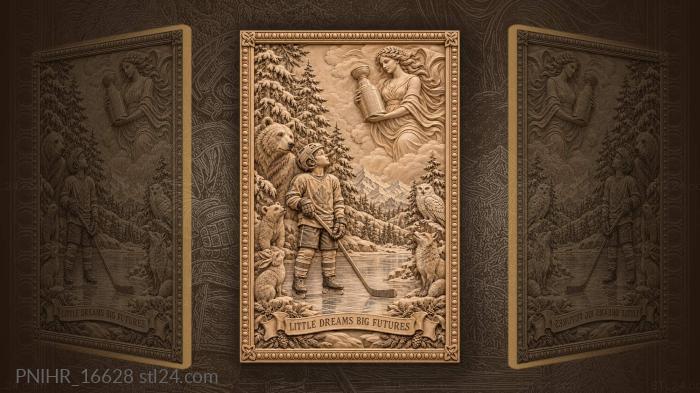 Hockey player dreams of victory 3d STL model