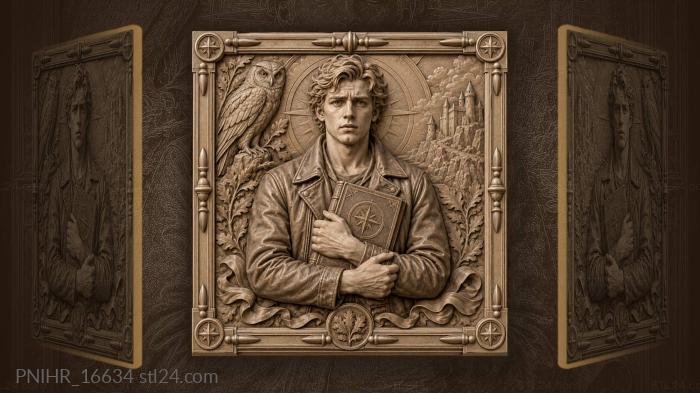 Young man with treasured book 3d STL model
