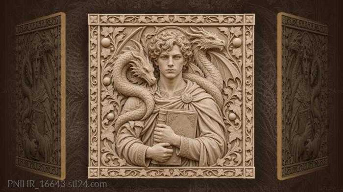 Scholar with guardian dragons wisdom 3d STL model
