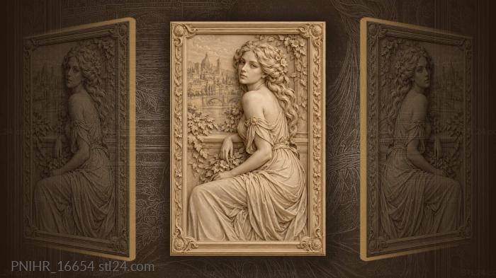 City girl with gentle look 3d STL model