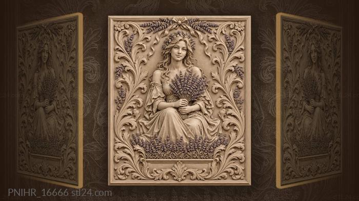 Lavender armful held by a girl 3d STL model
