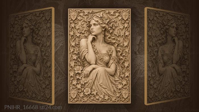 Butterfly headband and a long earring 3d STL model