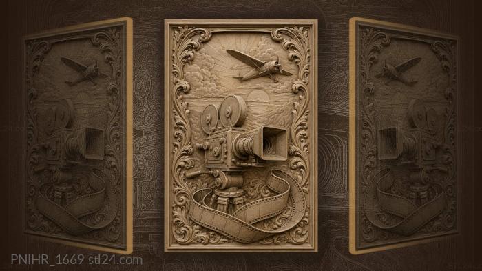 Vintage camera sunset flight adventure 3d STL model