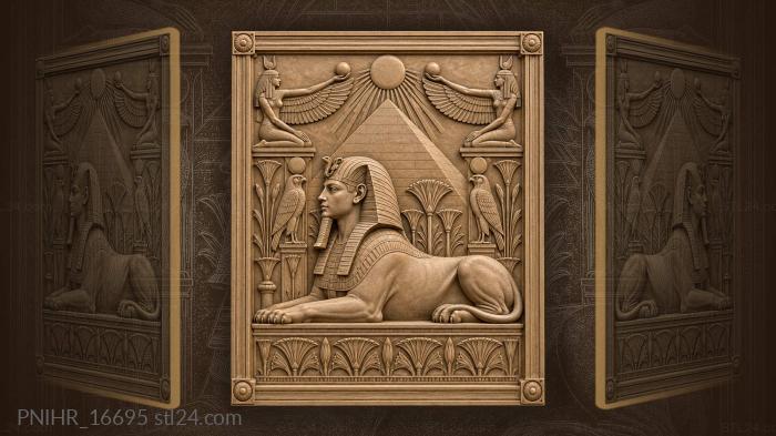 Egyptian sphinx pyramid ancient gods 3d STL model