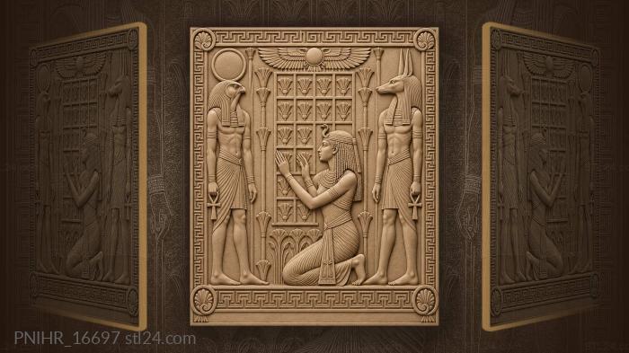 Ancient egypt gods and offerings 3d STL model