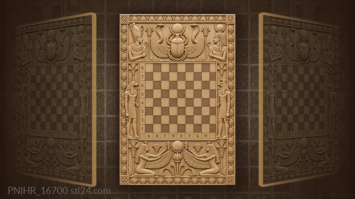 Egyptian chess game ancient symbols 3d STL model