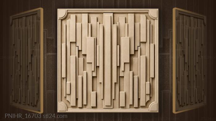 Abstract geometric rising blocks design 3d STL model
