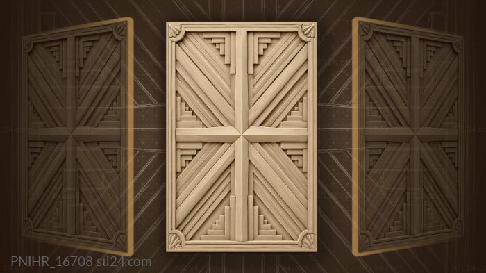 Diagonals meeting in a central cross 3d STL model