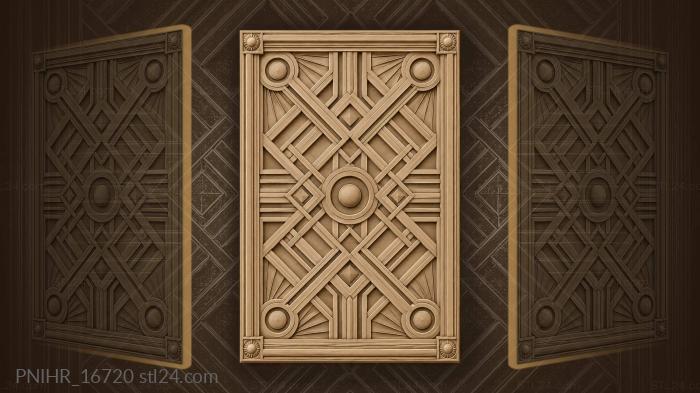 Grooved network with circles at corners 3d STL model