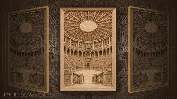 Roman arena ancient amphitheater view 3d STL model