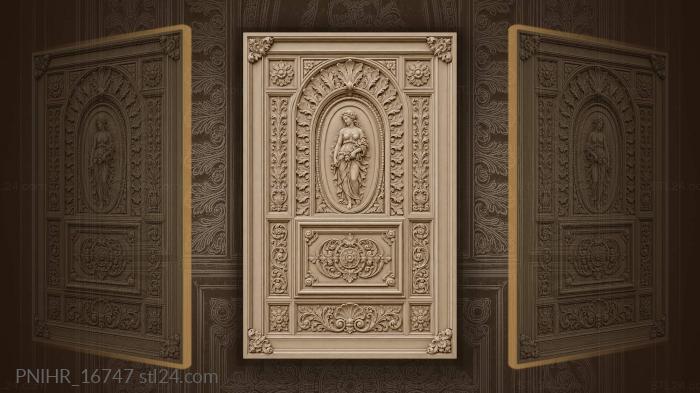 Arched niche ringed with leaf rays 3d STL model