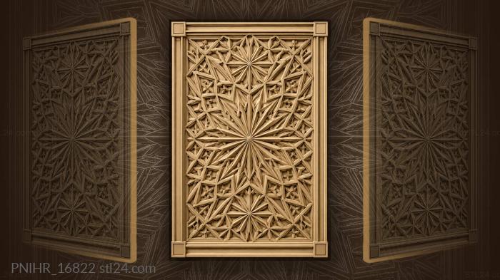 Geometric starburst symmetrical radiant design 3d STL model
