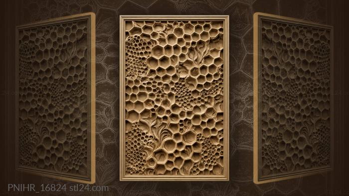 Honeycomb geometry organic texture design 3d STL model