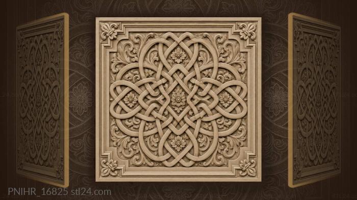 Celtic knot with floral accents 3d STL model
