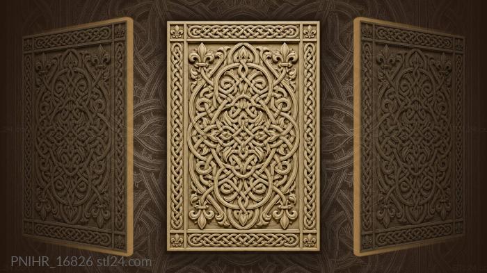 Celtic knotwork symmetry floral accents 3d STL model