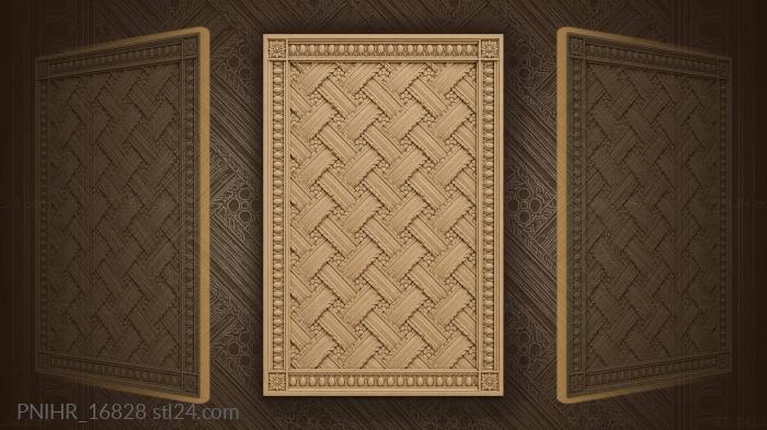 Woven texture with sunburst corners 3d STL model
