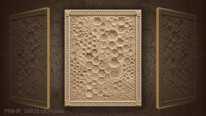 Hexagonal cells organic flowing design 3d STL model