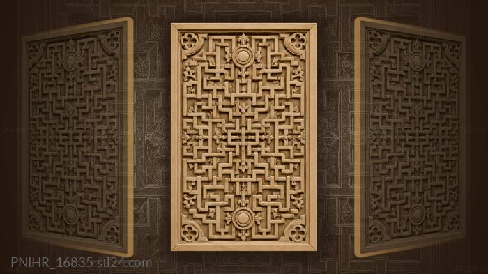 Geometric maze with circular accents 3d STL model