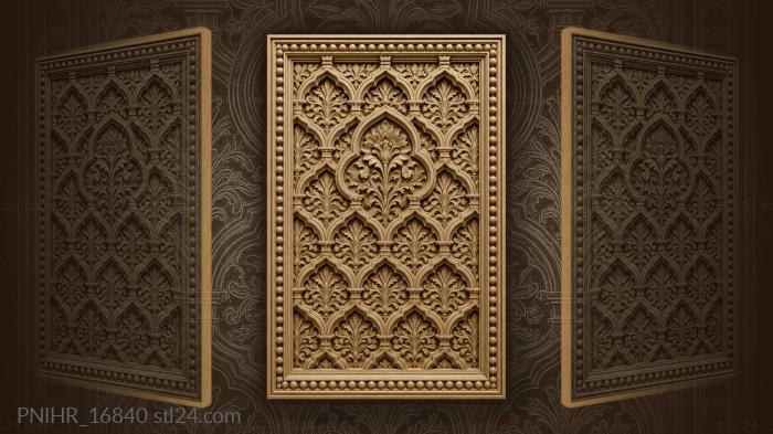 Grid of arches with blossom at apex 3d STL model