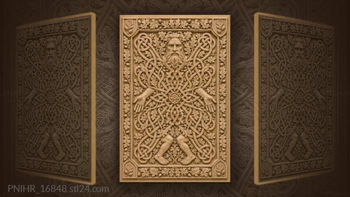 Celtic knots floral oak border 3d STL model