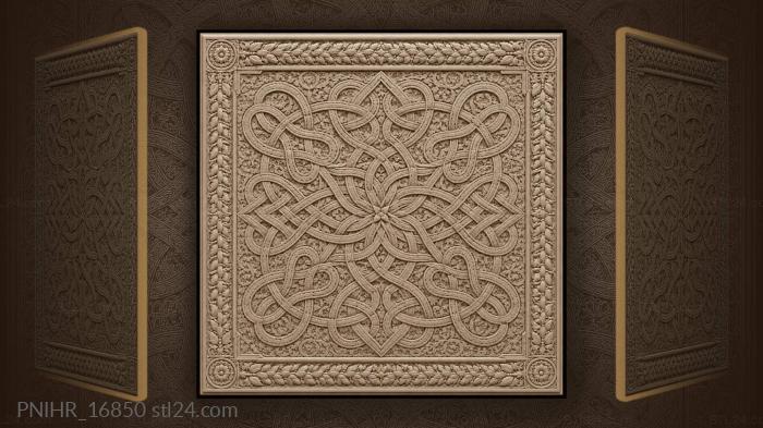 Celtic knot laurel wreath design 3d STL model