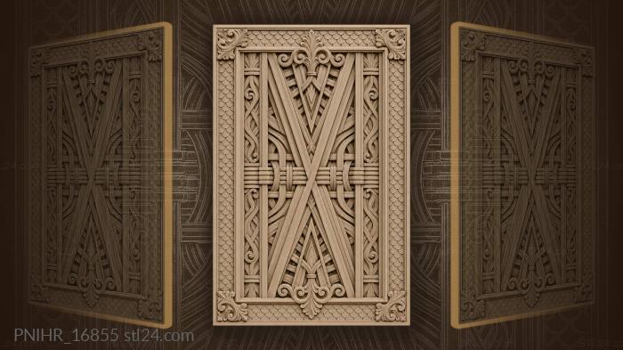 Interwoven chevrons between horizontal bands 3d STL model