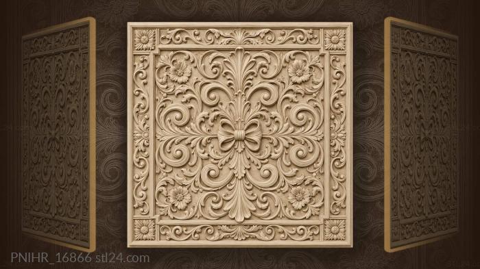 Ribbon bow among curling scrolls 3d STL model