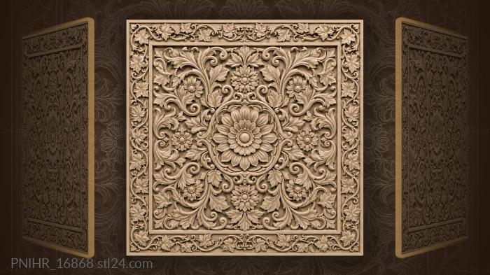 Large rosette in dense foliage 3d STL model