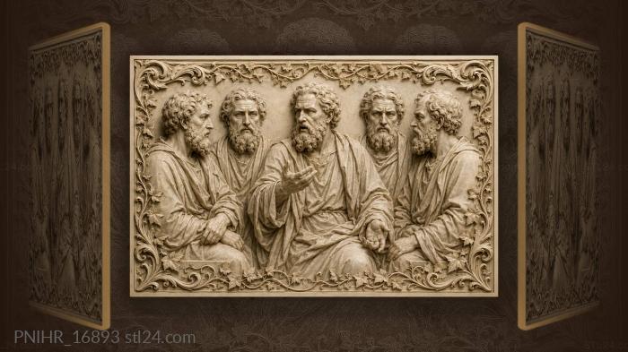 Council of wise bearded men 3d STL model
