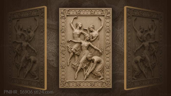 Ballet dancers graceful flowing movement 3d STL model