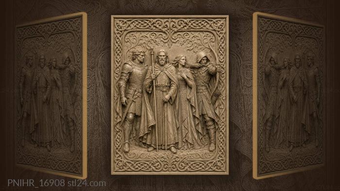 Knight, wizard, maiden and archer 3d STL model