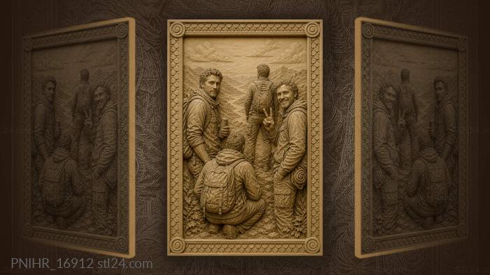 Film heroes with peace offering 3d STL model