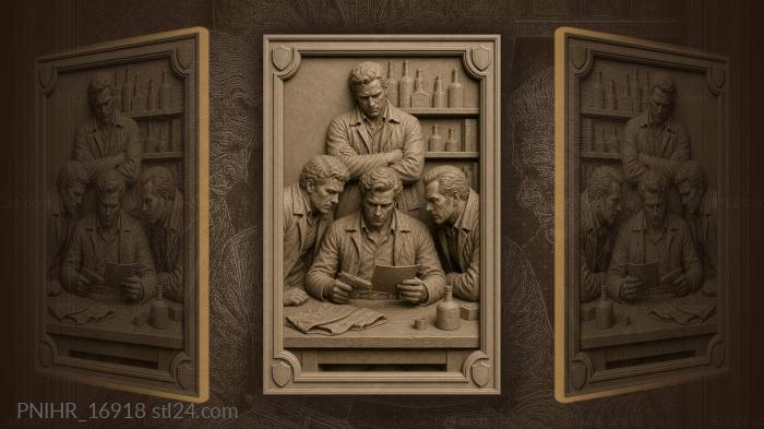 Secret meeting tense negotiation intrigue 3d STL model