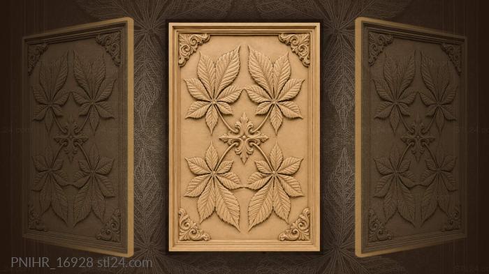 Autumn leaves gentle symmetry design 3d STL model