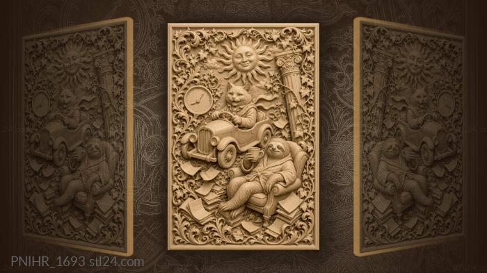 Sun cat sloth funny drive 3d STL model