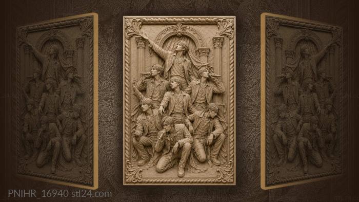 Singers around majestic archway 3d STL model