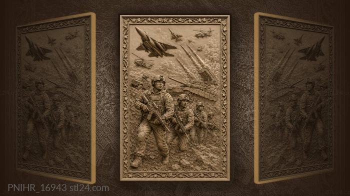 Fierce battle frontline action soldiers 3d STL model