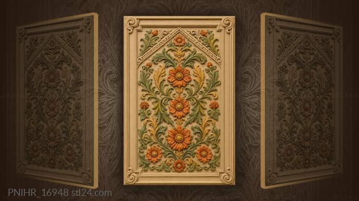 Orange blossoms and leafy stems 3d STL model