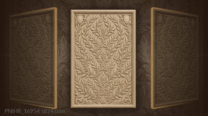 Laurel branches symmetrical repeating pattern 3d STL model