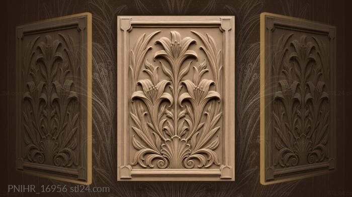 Blooming lilies symmetrical floral design 3d STL model