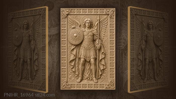 Heavenly guard with sunburst shield 3d STL model