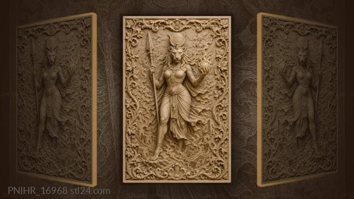 Sekhmet goddess of power and fire 3d STL model