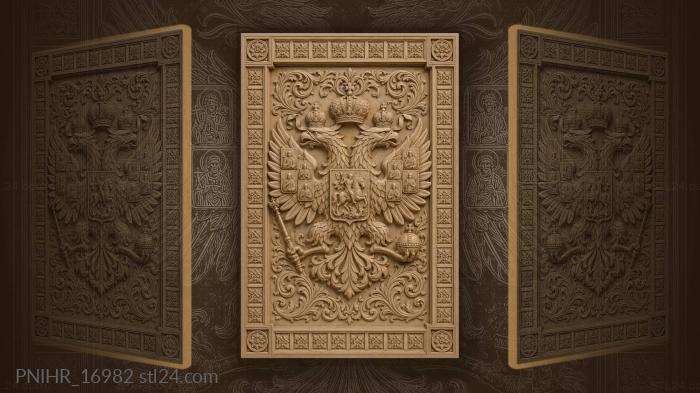 Imperial double-headed eagle with saints rider 3d STL model