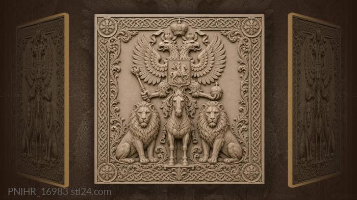 Russian heraldry majestic imperial emblem 3d STL model
