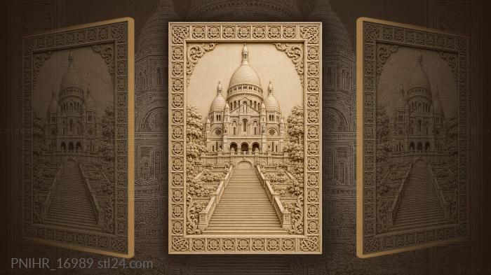 Staircase climbs toward the crowned basilica 3d STL model