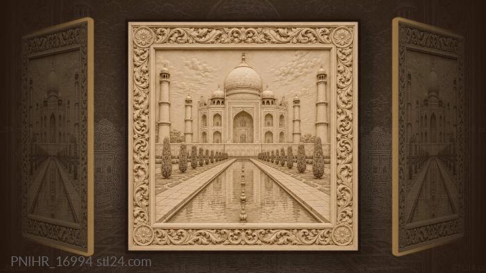 Taj mahal majestic reflection beauty 3d STL model